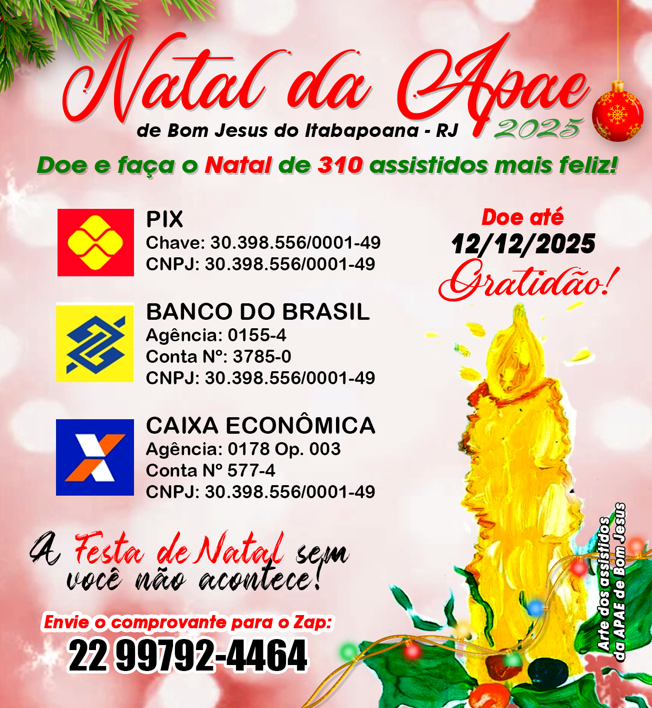 Campanha do Natal da APAE de Bom Jesus do Itabapoana 2025